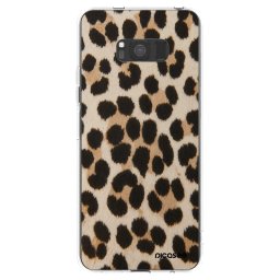 Átlátszó szilikon tok az alábbi mobiltelefonokra Samsung Galaxy S8 G950F - Brown Tiger