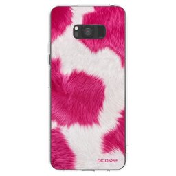 Átlátszó szilikon tok az alábbi mobiltelefonokra Samsung Galaxy S8 G950F - Pink Moo