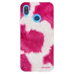 Átlátszó szilikon tok az alábbi mobiltelefonokra Huawei P20 Lite - Pink Moo