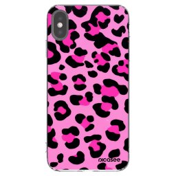 Átlátszó szilikon tok az alábbi mobiltelefonokra Apple iPhone XS Max - Pink Tiger