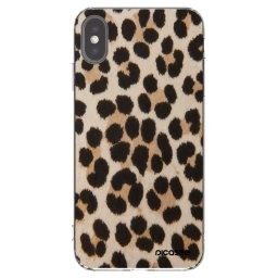Átlátszó szilikon tok az alábbi mobiltelefonokra Apple iPhone XS Max - Brown Tiger