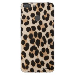 Átlátszó szilikon tok az alábbi mobiltelefonokra Huawei P Smart - Brown Tiger