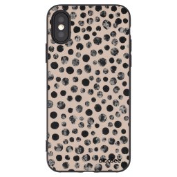 Fekete szilikon tok az alábbi mobiltelefonokra Apple iPhone X/XS - Dots