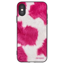 Fekete szilikon tok az alábbi mobiltelefonokra Apple iPhone X/XS - Pink Moo