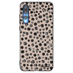 Fekete szilikon tok az alábbi mobiltelefonokra Huawei P20 Pro - Dots