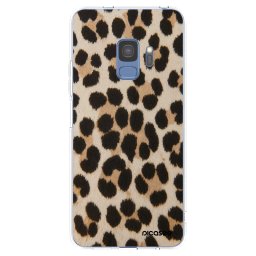 Átlátszó szilikon tok az alábbi mobiltelefonokra Samsung Galaxy S9 G960F - Brown Tiger