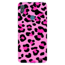 Átlátszó szilikon tok az alábbi mobiltelefonokra Huawei Y7 2019 - Pink Tiger