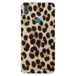 Átlátszó szilikon tok az alábbi mobiltelefonokra Huawei Y7 2019 - Brown Tiger