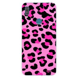 Átlátszó szilikon tok az alábbi mobiltelefonokra Huawei Y6 2019 - Pink Tiger
