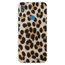 Átlátszó szilikon tok az alábbi mobiltelefonokra Huawei Y6 2019 - Brown Tiger
