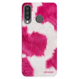Átlátszó szilikon tok az alábbi mobiltelefonokra Huawei P30 Lite - Pink Moo