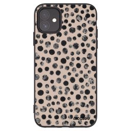 Fekete szilikon tok az alábbi mobiltelefonokra Apple iPhone 11 - Dots