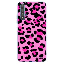 Átlátszó szilikon tok az alábbi mobiltelefonokra Huawei Nova 5T - Pink Tiger