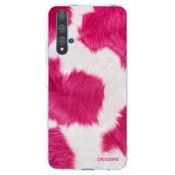 Átlátszó szilikon tok az alábbi mobiltelefonokra Huawei Nova 5T - Pink Moo