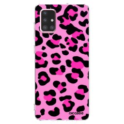 Átlátszó szilikon tok az alábbi mobiltelefonokra Samsung Galaxy A71 A715F - Pink Tiger