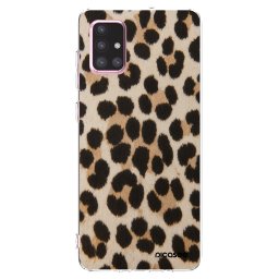 Átlátszó szilikon tok az alábbi mobiltelefonokra Samsung Galaxy A71 A715F - Brown Tiger