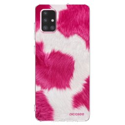 Átlátszó szilikon tok az alábbi mobiltelefonokra Samsung Galaxy A71 A715F - Pink Moo