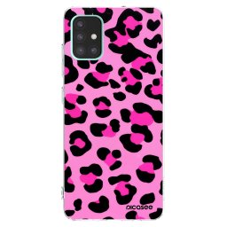 Átlátszó szilikon tok az alábbi mobiltelefonokra Samsung Galaxy A51 A515F - Pink Tiger