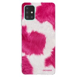 Átlátszó szilikon tok az alábbi mobiltelefonokra Samsung Galaxy A51 A515F - Pink Moo