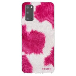 Átlátszó szilikon tok az alábbi mobiltelefonokra Samsung Galaxy S20 G980F - Pink Moo