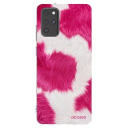 Átlátszó szilikon tok az alábbi mobiltelefonokra Samsung Galaxy S20+ G985F - Pink Moo