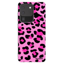 Átlátszó szilikon tok az alábbi mobiltelefonokra Samsung Galaxy S20 Ultra 5G G988F - Pink Tiger