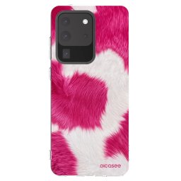 Átlátszó szilikon tok az alábbi mobiltelefonokra Samsung Galaxy S20 Ultra 5G G988F - Pink Moo