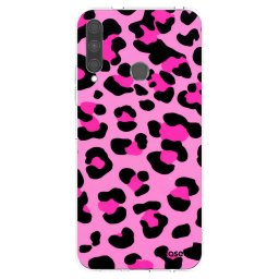 Átlátszó szilikon tok az alábbi mobiltelefonokra Huawei P40 Lite E - Pink Tiger