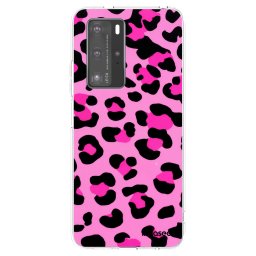 Átlátszó szilikon tok az alábbi mobiltelefonokra Huawei P40 Pro - Pink Tiger