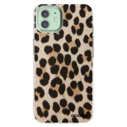 Átlátszó szilikon tok az alábbi mobiltelefonokra Apple iPhone 12 - Brown Tiger