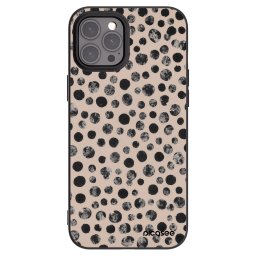 Fekete szilikon tok az alábbi mobiltelefonokra Apple iPhone 12 Pro Max - Dots