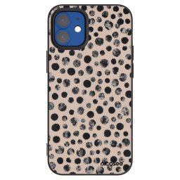 Fekete szilikon tok az alábbi mobiltelefonokra Apple iPhone 12 mini - Dots
