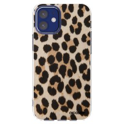 Átlátszó szilikon tok az alábbi mobiltelefonokra Apple iPhone 12 mini - Brown Tiger