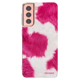 Átlátszó szilikon tok az alábbi mobiltelefonokra Samsung Galaxy S21 5G G991B - Pink Moo