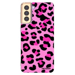 Átlátszó szilikon tok az alábbi mobiltelefonokra Samsung Galaxy S21+ 5G G996F - Pink Tiger