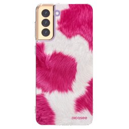 Átlátszó szilikon tok az alábbi mobiltelefonokra Samsung Galaxy S21+ 5G G996F - Pink Moo