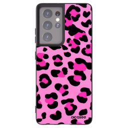 Fekete szilikon tok az alábbi mobiltelefonokra Samsung Galaxy S21 Ultra 5G G998B - Pink Tiger