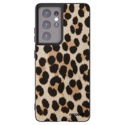 Fekete szilikon tok az alábbi mobiltelefonokra Samsung Galaxy S21 Ultra 5G G998B - Brown Tiger