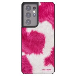Fekete szilikon tok az alábbi mobiltelefonokra Samsung Galaxy S21 Ultra 5G G998B - Pink Moo
