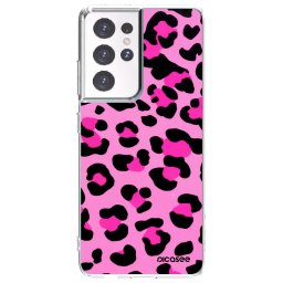 Átlátszó szilikon tok az alábbi mobiltelefonokra Samsung Galaxy S21 Ultra 5G G998B - Pink Tiger