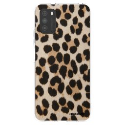 Átlátszó szilikon tok az alábbi mobiltelefonokra Xiaomi Poco M3 - Brown Tiger