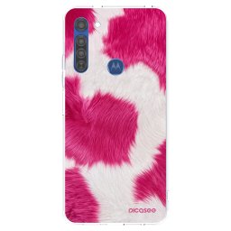Átlátszó szilikon tok az alábbi mobiltelefonokra Motorola Moto G8 - Pink Moo