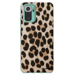 Átlátszó szilikon tok az alábbi mobiltelefonokra Xiaomi Redmi Note 10 Pro - Brown Tiger