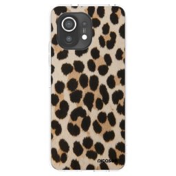 Átlátszó szilikon tok az alábbi mobiltelefonokra Xiaomi Mi 11 - Brown Tiger