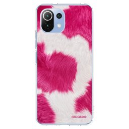 Átlátszó szilikon tok az alábbi mobiltelefonokra Xiaomi Mi 11 Lite - Pink Moo