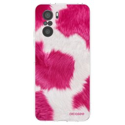Átlátszó szilikon tok az alábbi mobiltelefonokra Xiaomi Poco F3 - Pink Moo