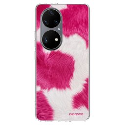 Átlátszó szilikon tok az alábbi mobiltelefonokra Huawei P50 - Pink Moo