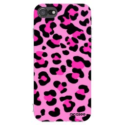 Átlátszó szilikon tok az alábbi mobiltelefonokra Apple iPhone SE 2022 - Pink Tiger
