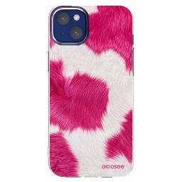 Átlátszó szilikon tok az alábbi mobiltelefonokra Apple iPhone 14 Plus - Pink Moo