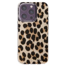 Átlátszó szilikon tok az alábbi mobiltelefonokra Apple iPhone 14 Pro - Brown Tiger